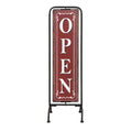 Red White 2 Sided Open And Closed Sign