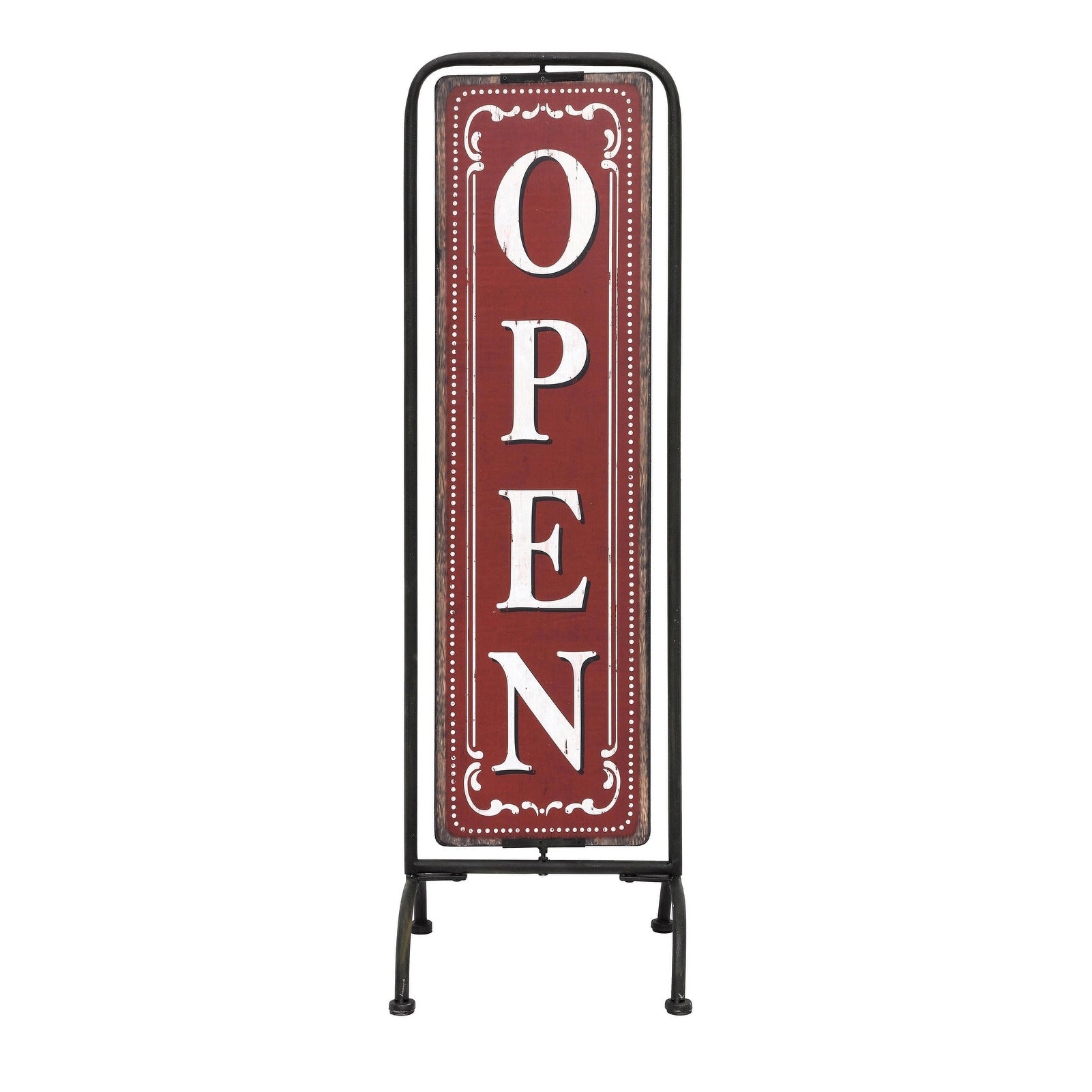 Red White 2 Sided Open And Closed Sign