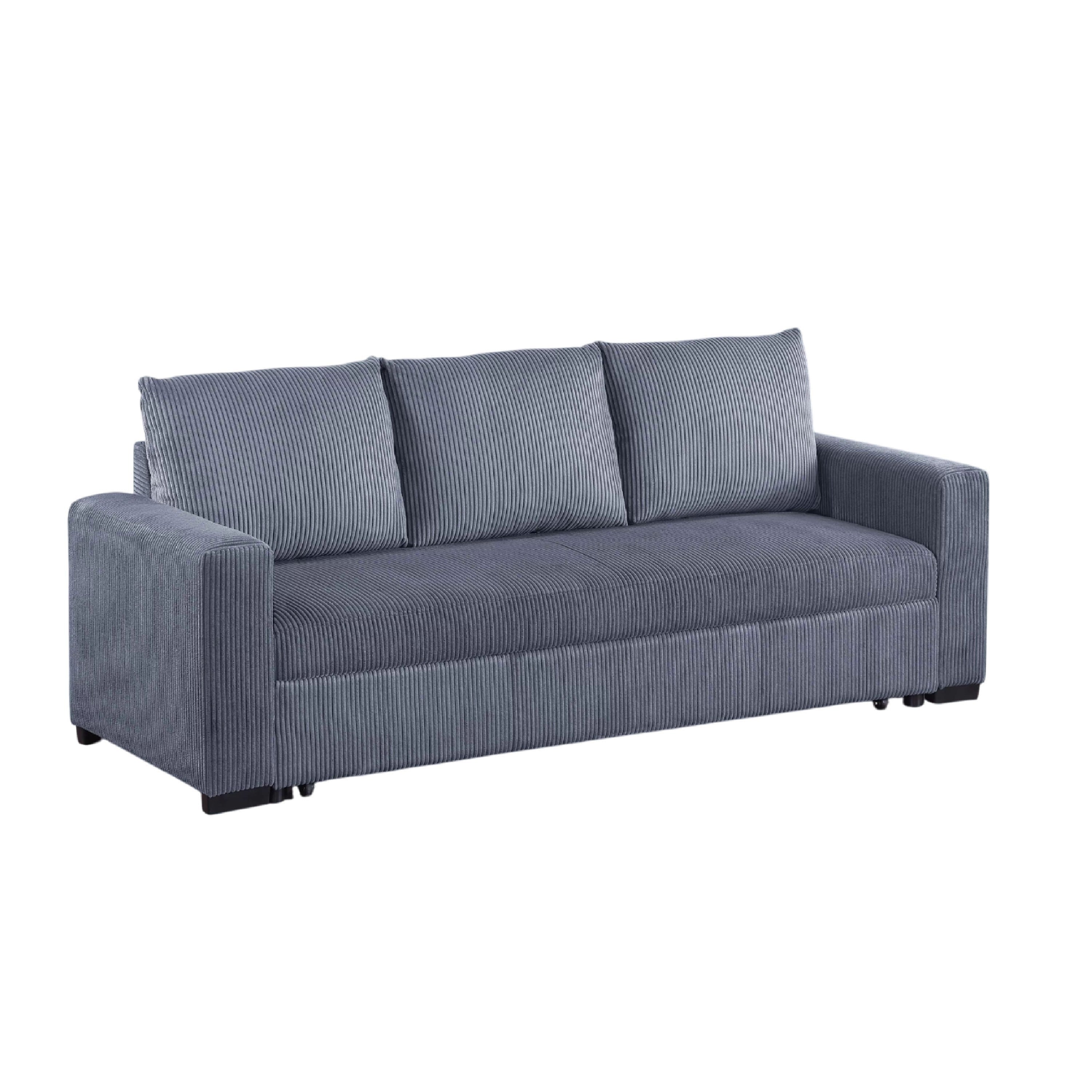 Redie Convertible Sofa With Pull Out Bed Dark Gray