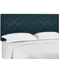 Modway Reese Nailhead Full Queen Upholstered Linen Fabric Headboard