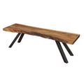 Reese Solid Wood Dining Bench In Natural Acacia