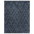 Reflections Handloomed Bamboo Silk Blue Denim Area Rug 8 X 10