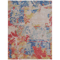 Reflections Handloomed Bamboo Silk Blue Multi Area Rug 8 X 10