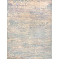 Reflections Handloomed Bamboo Silk Light Beige Blue Area Rug 8 X 10