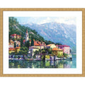 Reflections Of Lake Como By Howard Behrens Wood Framed Wall Art Print Lila Gold