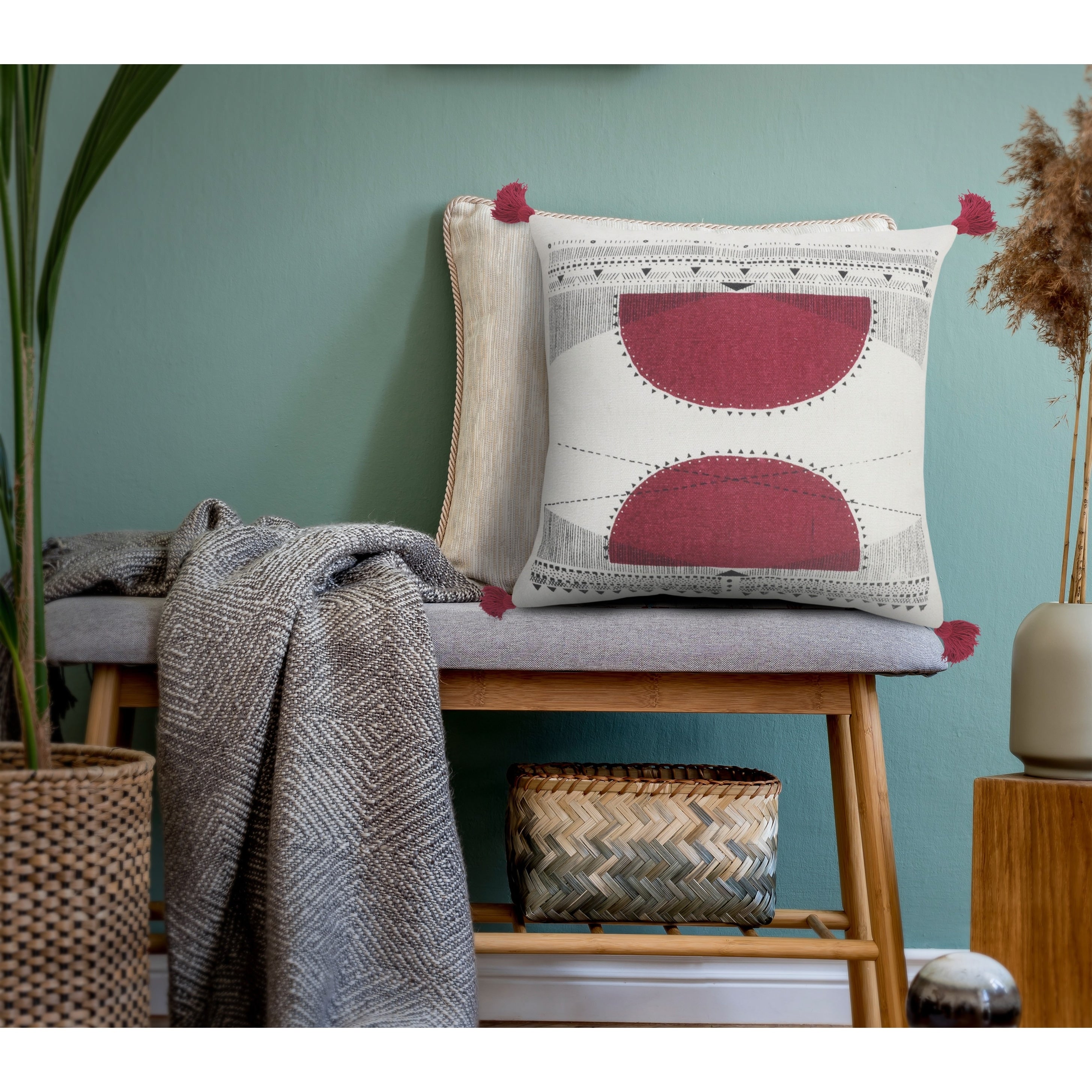 Reflective Sun Geometric Throw Pillow