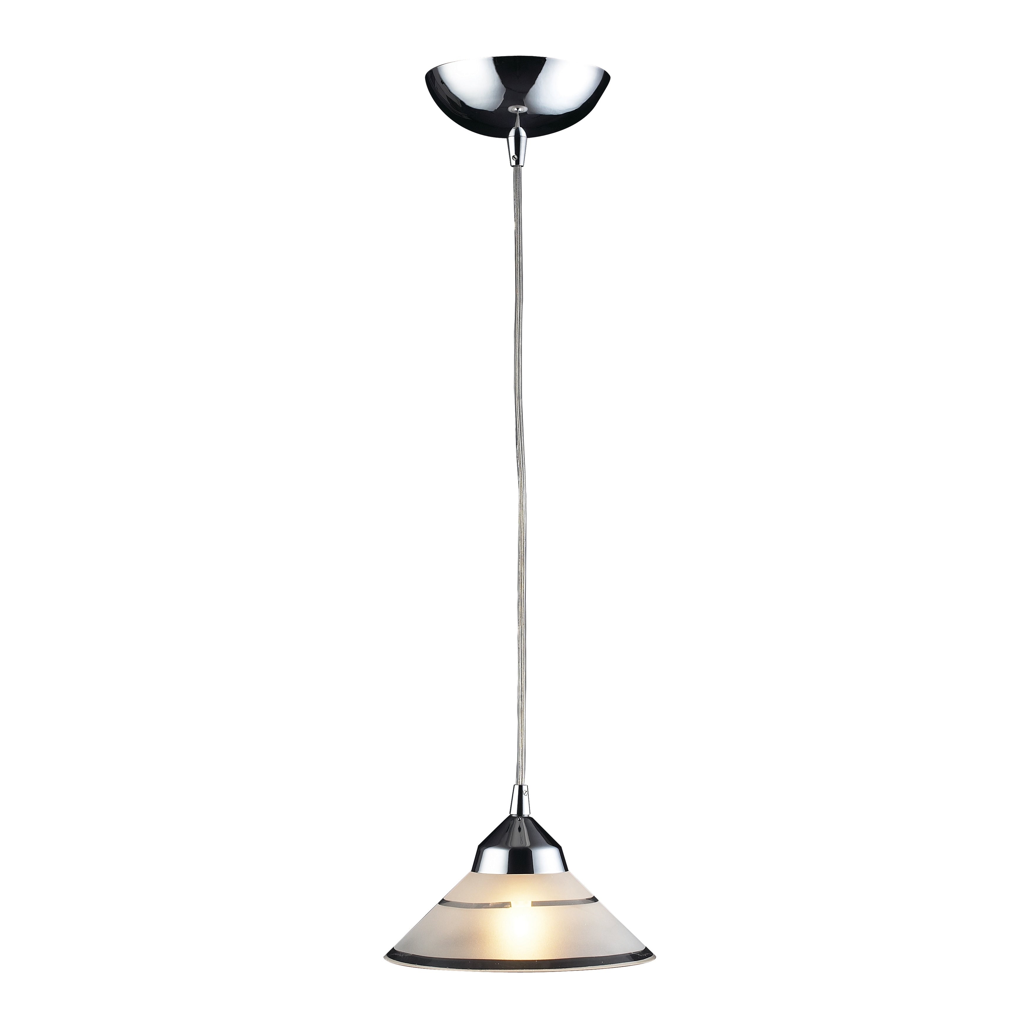 Refraction 7 Inch Wide 1 Light Pendant In Polished Chrome With Caribbean Glass 7In W X 7In D X 4In H