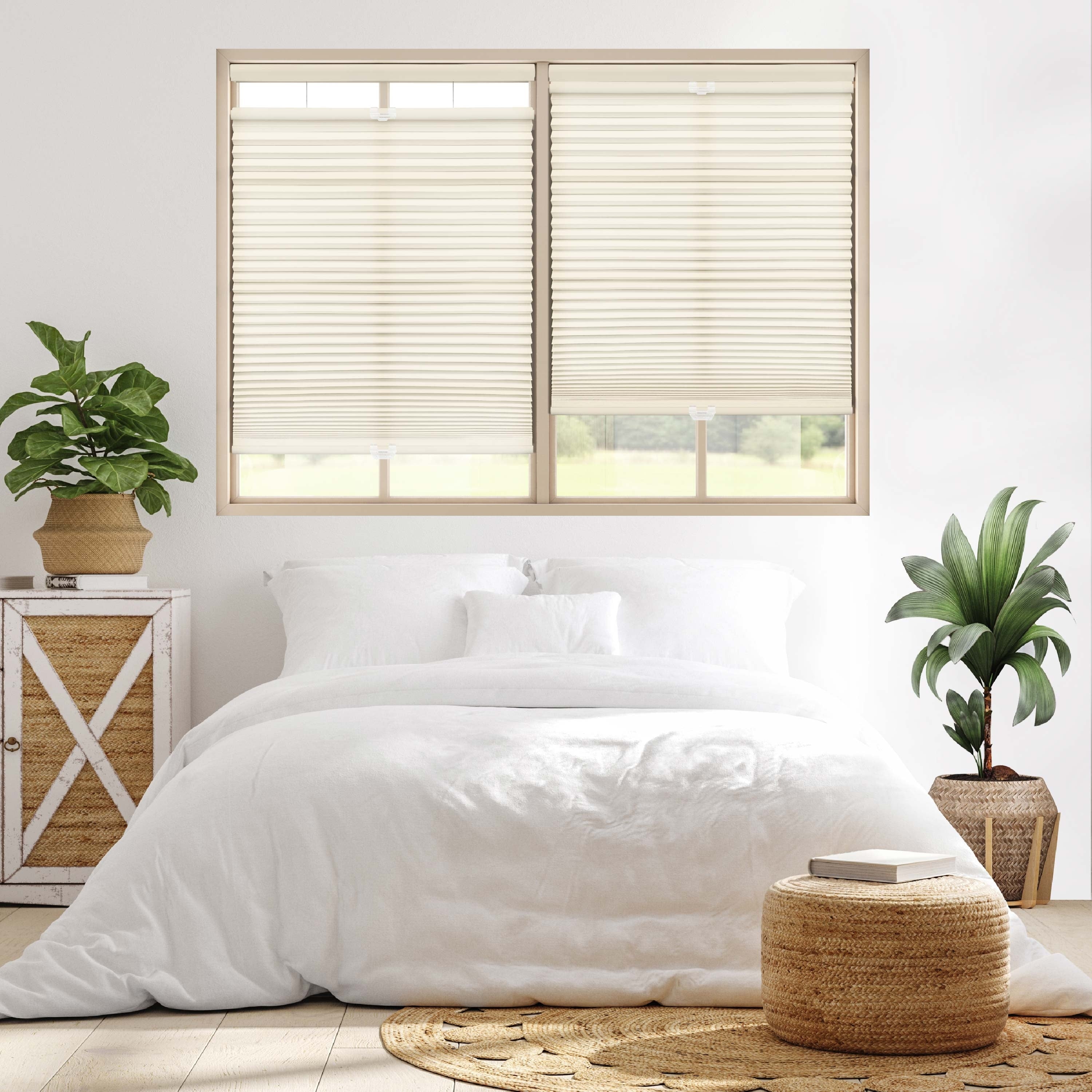 Copper Grove Yerevan 64 Inch Alabaster Light Filtering Top Down Bottom Up Shade