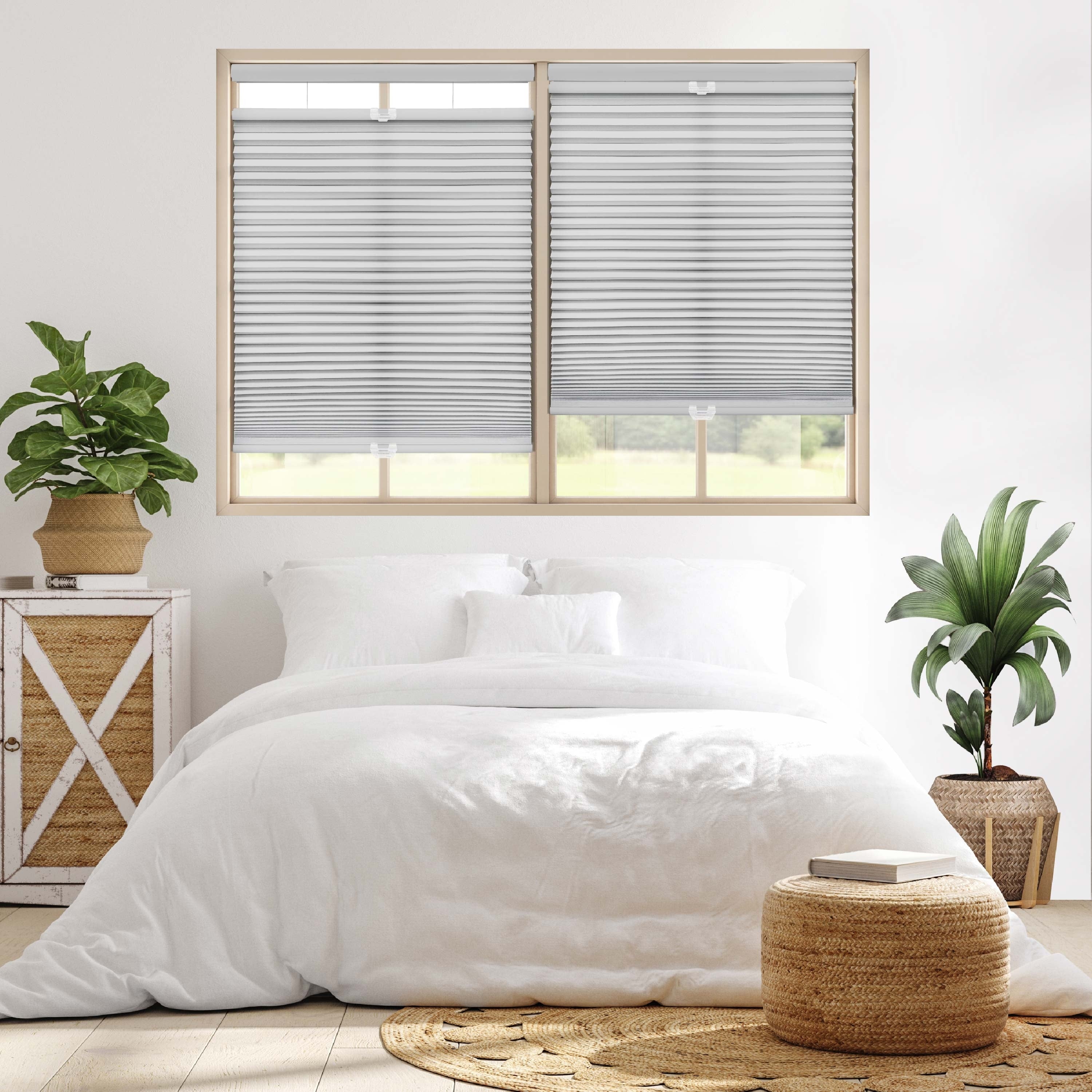 Copper Grove Yerevan 72 Inch Grey Cloud Light Filtering Top Down Bottom Up Shade