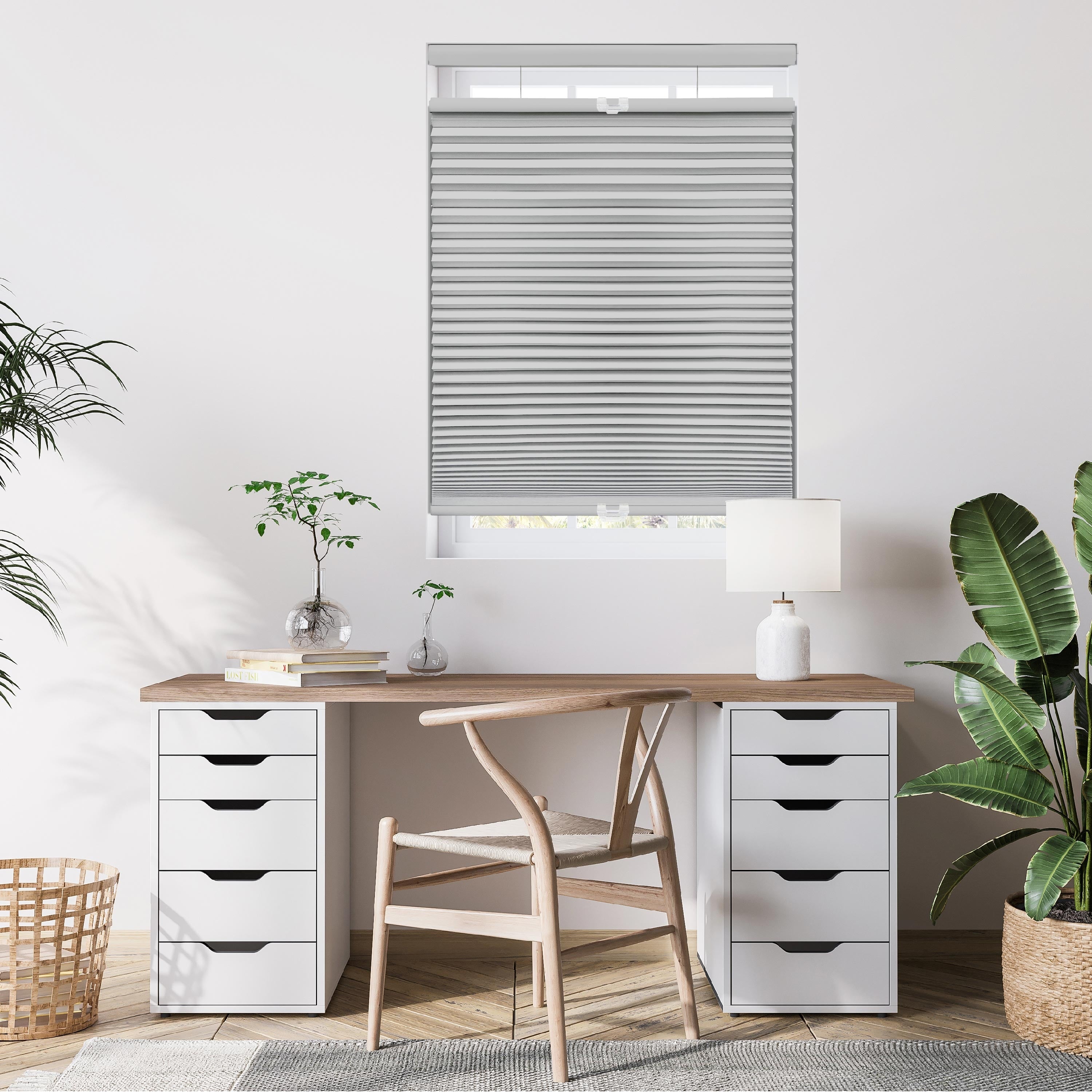 Copper Grove Yerevan 72 Inch Grey White Blackout Top Down Bottom Up Shade