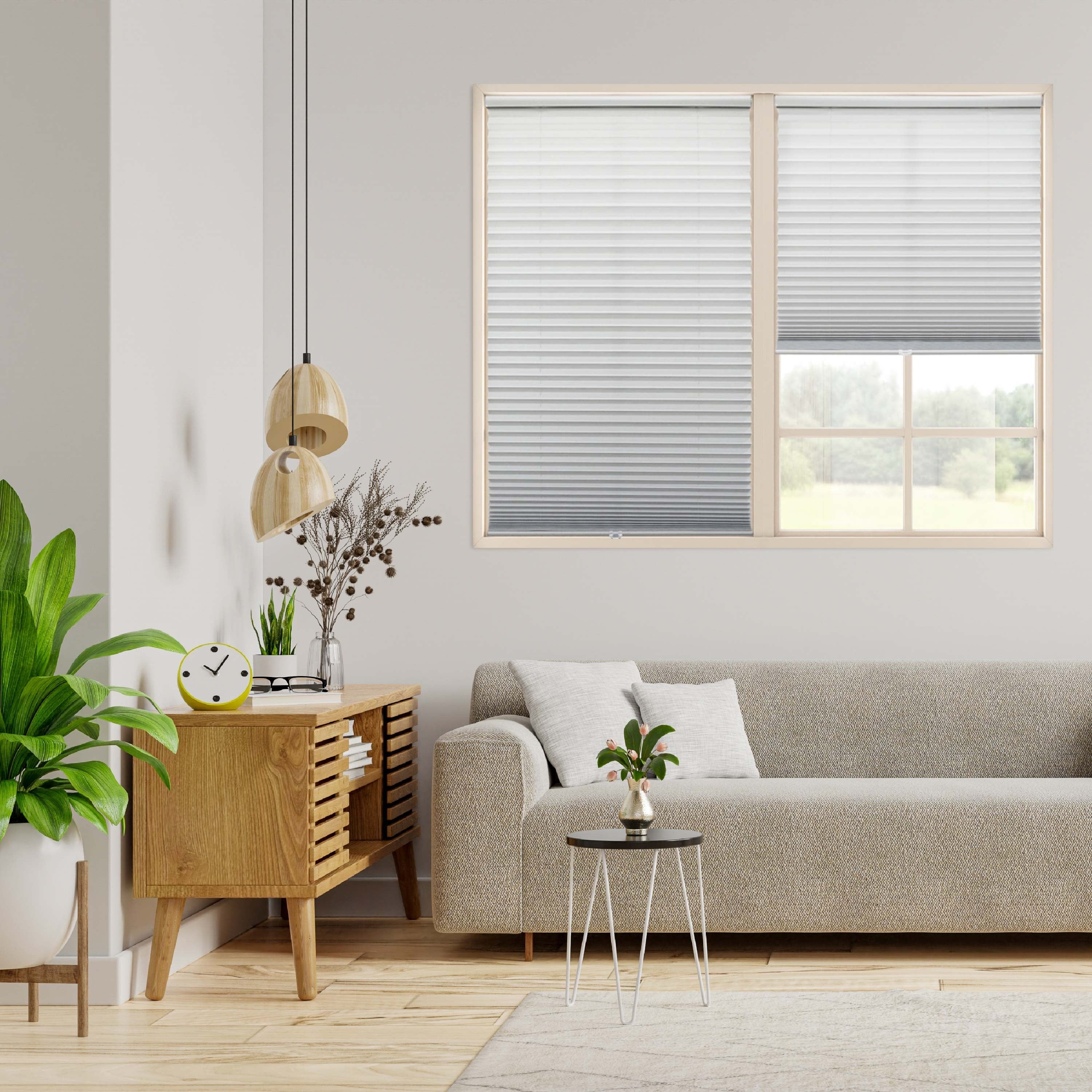Copper Grove Yerevan 72 Inch Silver Grey Light Filtering Pleated Shade