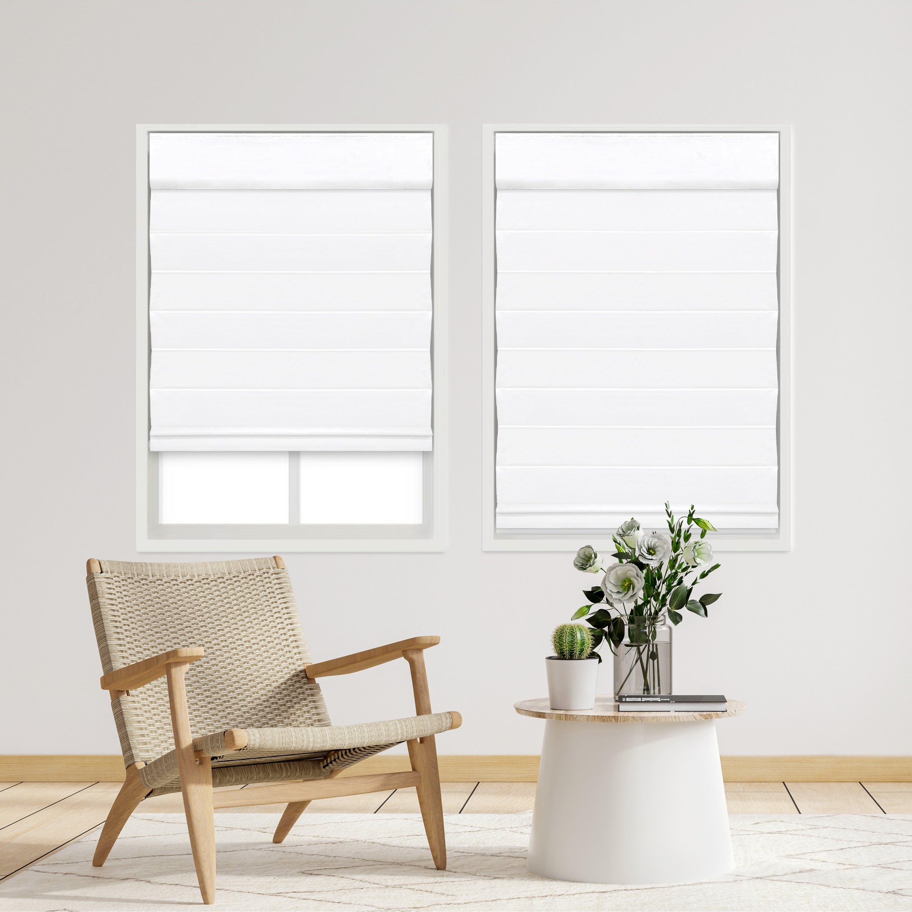 Regal Estate 72 Inch White Insulating Cordless Roman Shade