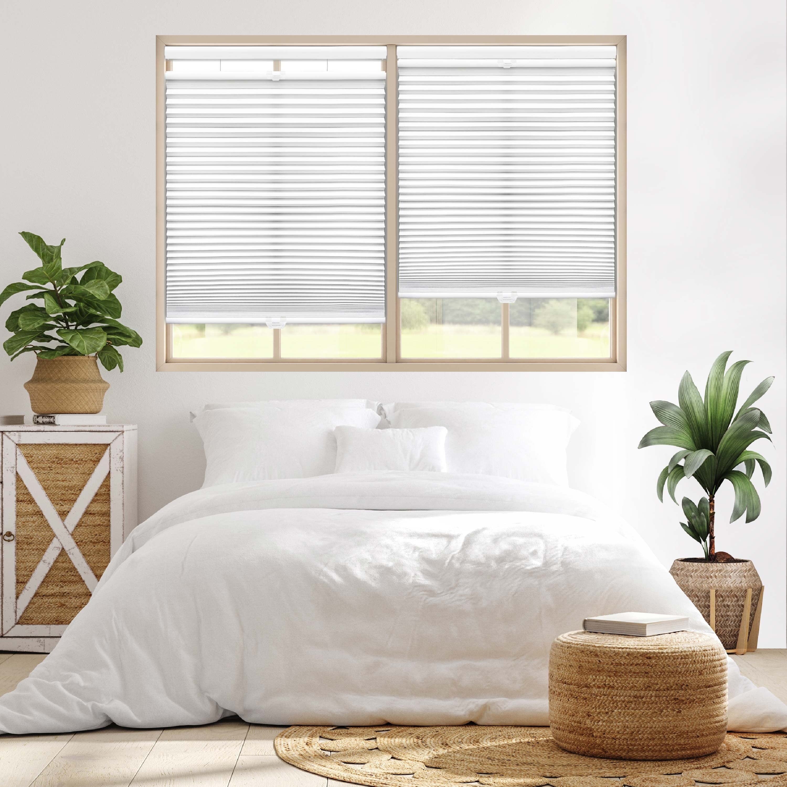 Copper Grove Yerevan 72 Inch White Light Filtering Top Down Bottom Up Shade