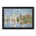 Regatta At Argenteuil 1872 Claude Monet Custom Framed Canvas