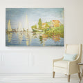 Claude Monet Regatta At Argenteuil Wrapped Canvas Wall Art
