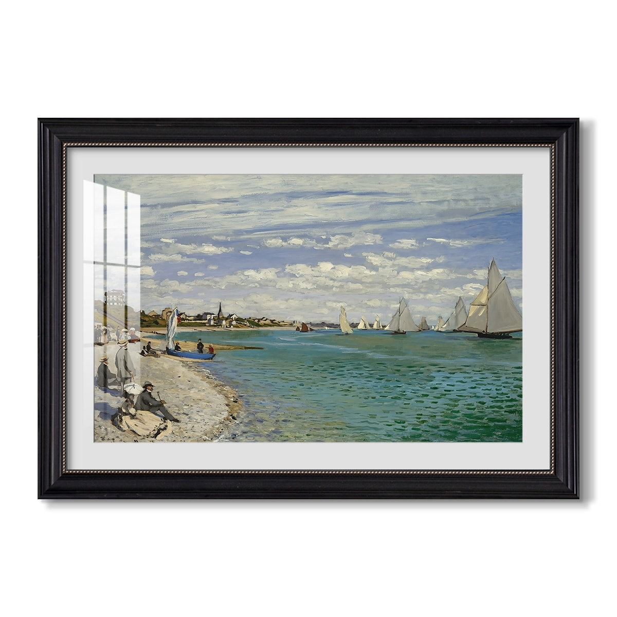 Regatta At Sainte Adresse 1867 Claude Monet Custom Framed Print