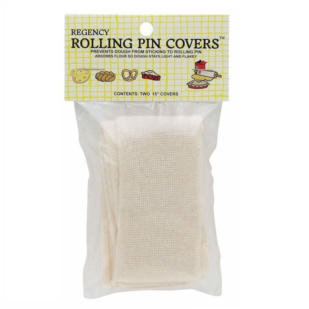 Regency 15 Reusable Cloth Rolling Pin Covers 2Pk Prevents Sticking Dough