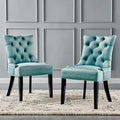 Regent Tufted Performance Velvet Dining Side Chairs Set Of 2
