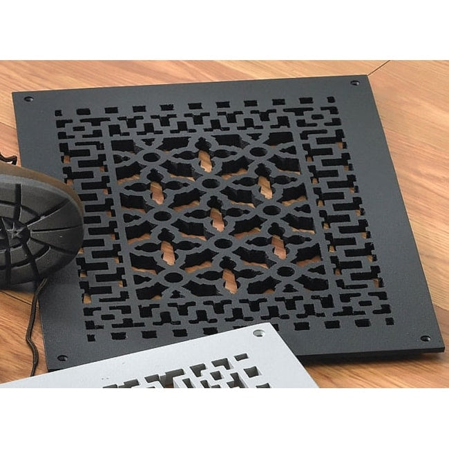 Reggio Registers 1216 Nh Scroll Series 14 X 10 Floor Grille Without Mounting Holes Cast Iron