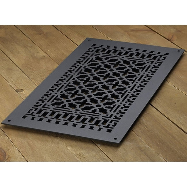 Reggio Registers 1426 H Scroll Series 24 X 12 Grille With Mounting Holes Cast Iron