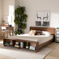 Carbon Loft Dehaney Rustic Ash Walnut Brown Platform Storage Bed With Shelves