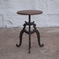 Regina Reclaimed Teak And Cast Iron Adjusting Stool