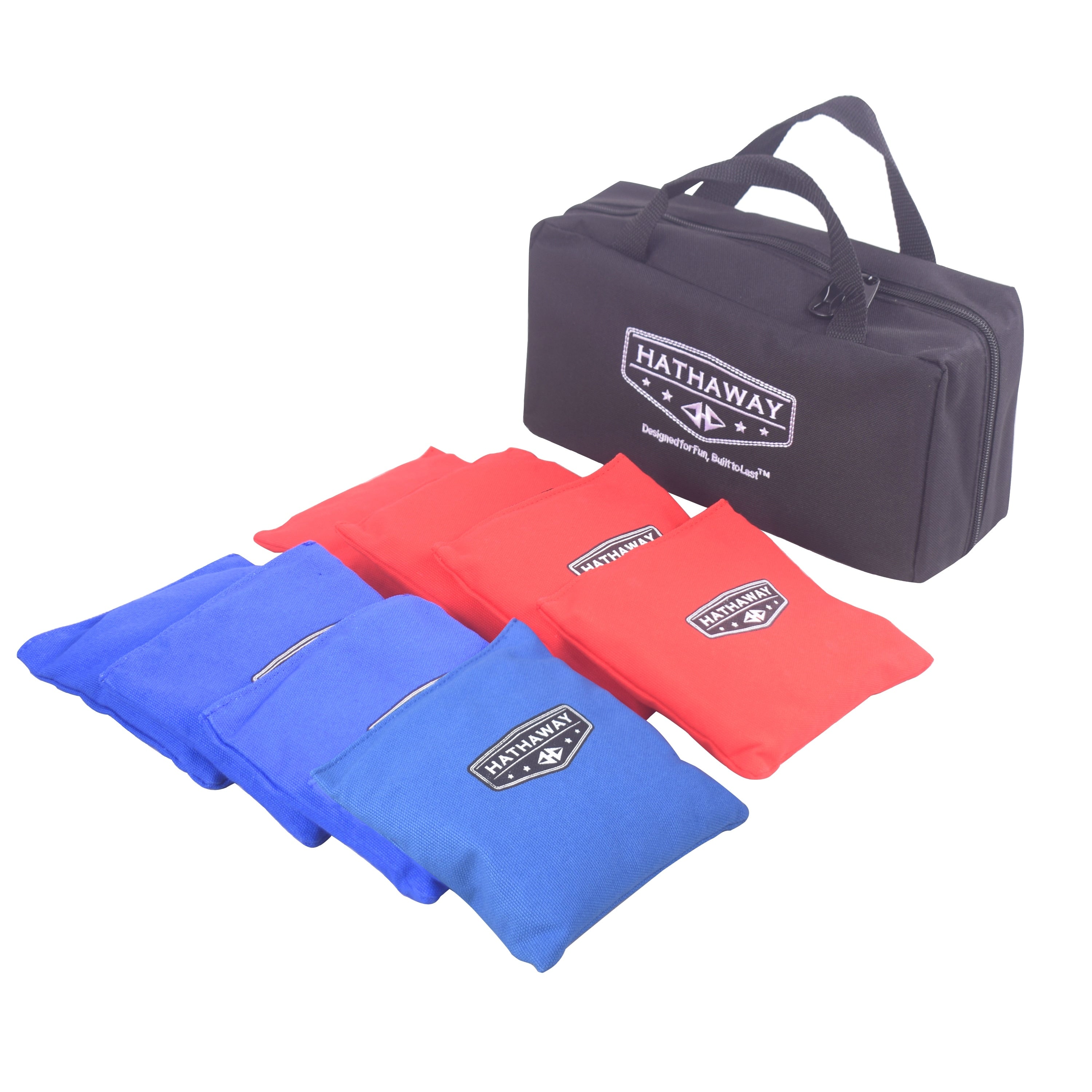 Regulation Cornhole Bag Set With Included Case Red Blue
