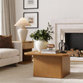 Rein Organic Modern Coffee Table Rustic Wood Square Coffee Table With Rounded Edge