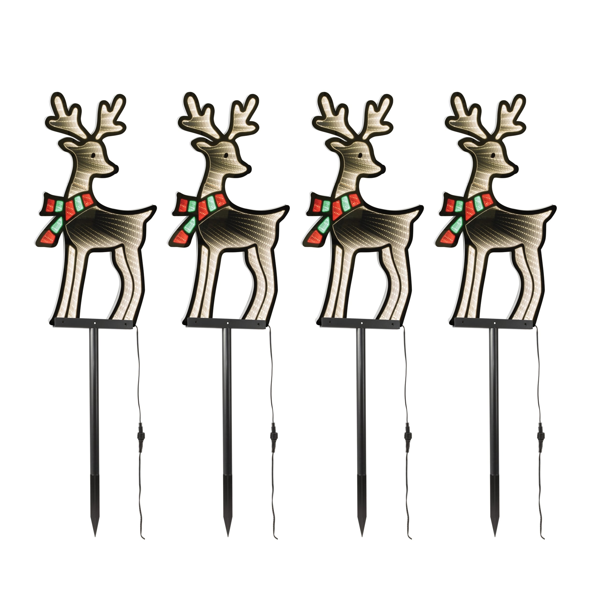 Reindeer Pathway Light Ekkolight Set Of 4