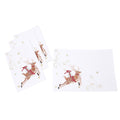 Reindeer With Gifts Embroidered Christmas Placemats 14 By 20 Inch Set Of 4