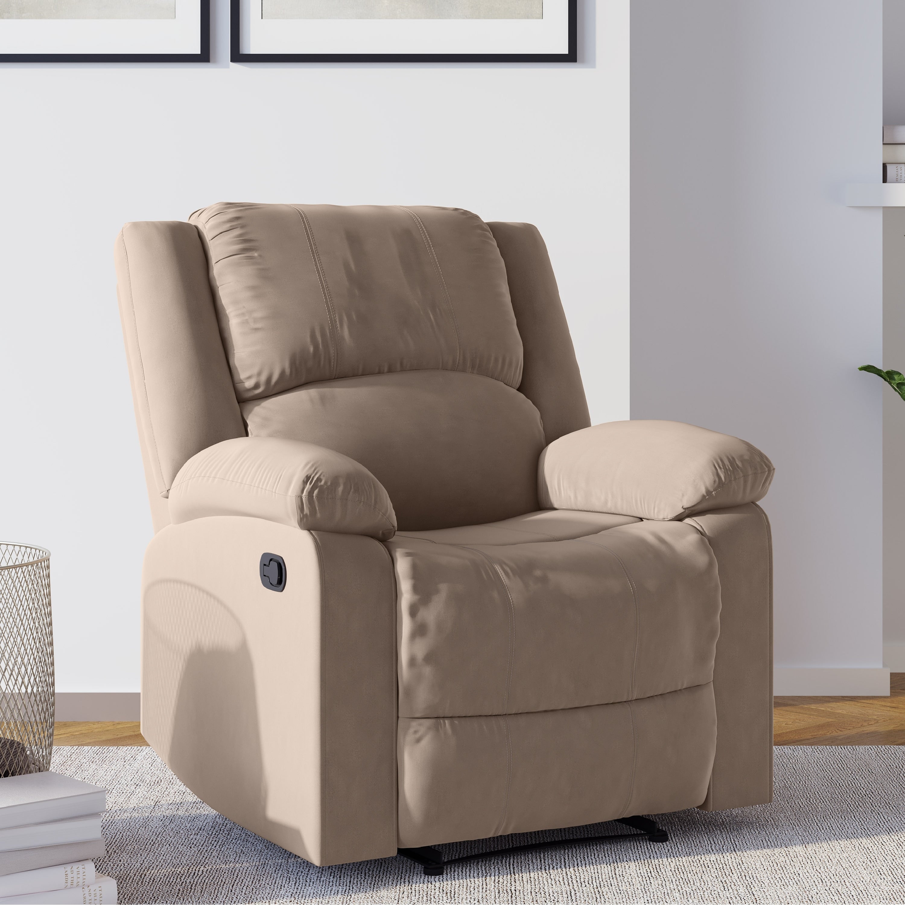 Relax A Lounger Beige Brown Porter Recliner By Lifestyle Solutions