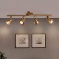 Luxury Modern 4 Light Gold Linear Ceiling Track Lighting Kit Flush Mount Fixture L29 Xw5 X H 7.5