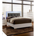 Rema Contemporary White Led Trim Bed By Foa