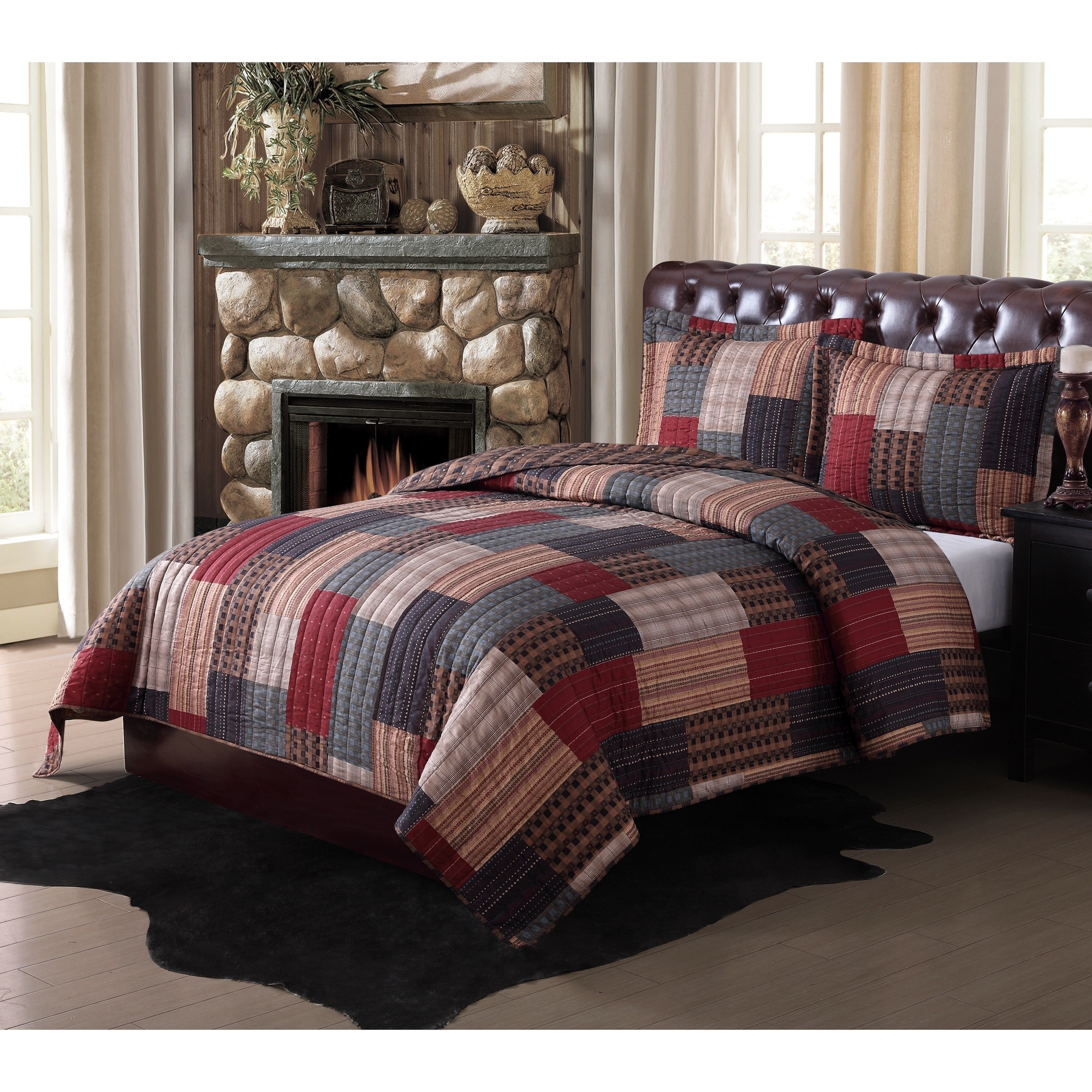 Remington Gunnison Printed 3 Piece Lodge Quilt Set