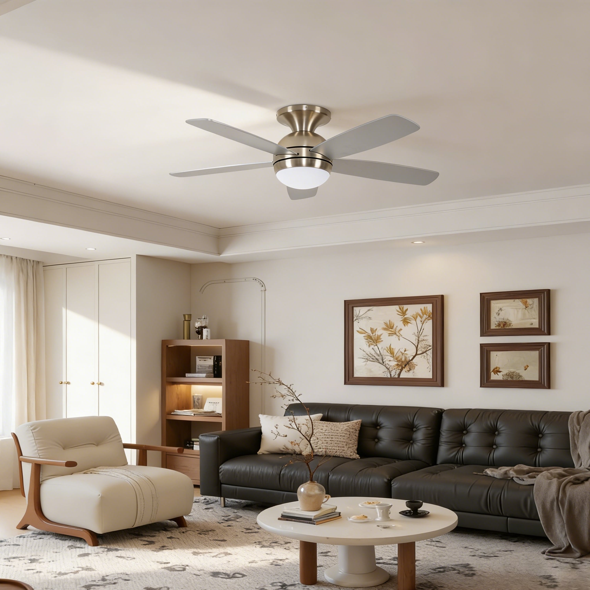 Remote Control Ceiling Fan With Light For Bedroom Living Room