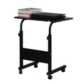 Removable P2 15Mm Chipboard Steel Side Table With Baffle Computer Desk Black