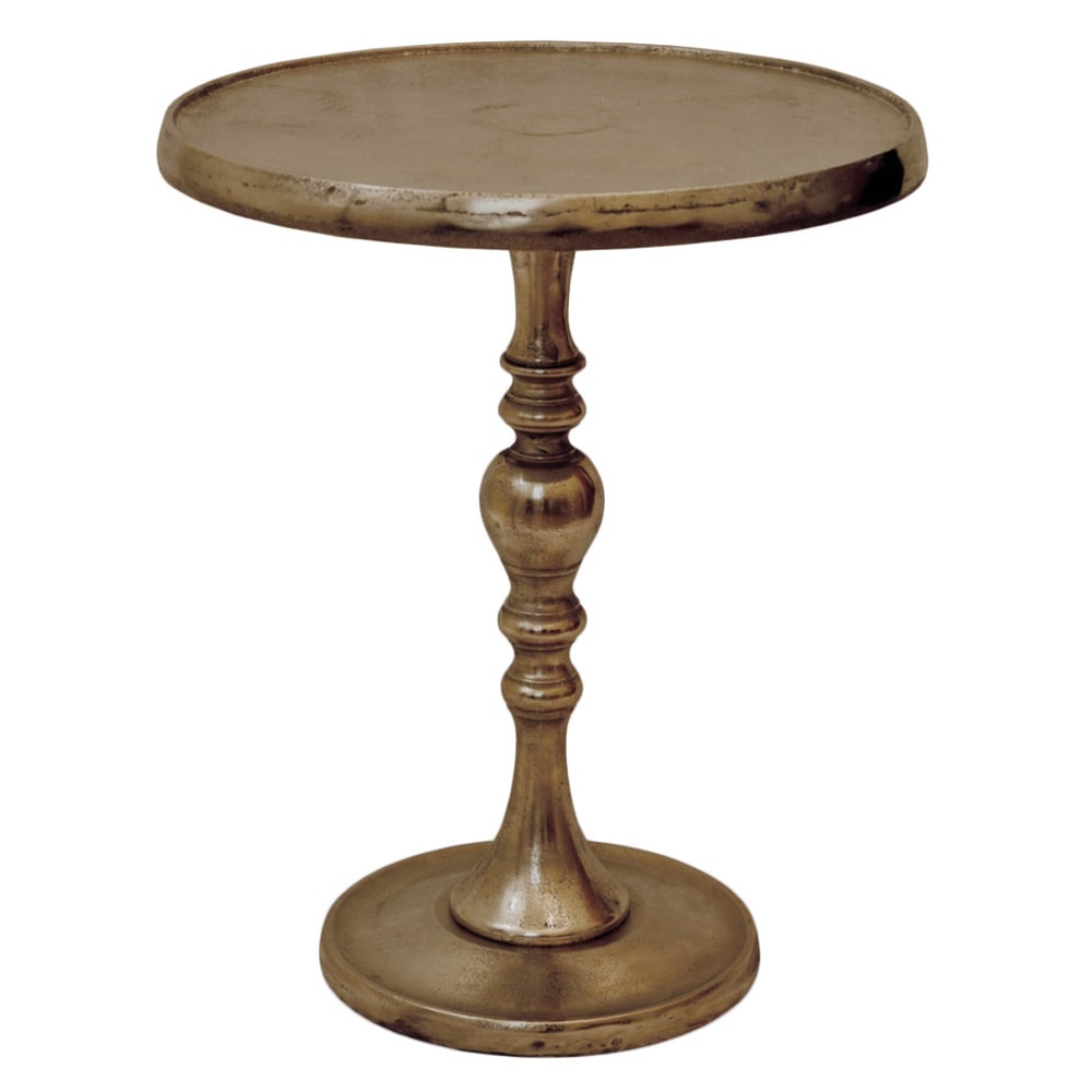 Ren Wil Romina Nickel Finish Aluminum 17 Inch Accent Table I