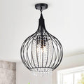 Rena Matte Black 3 Light Chandelier