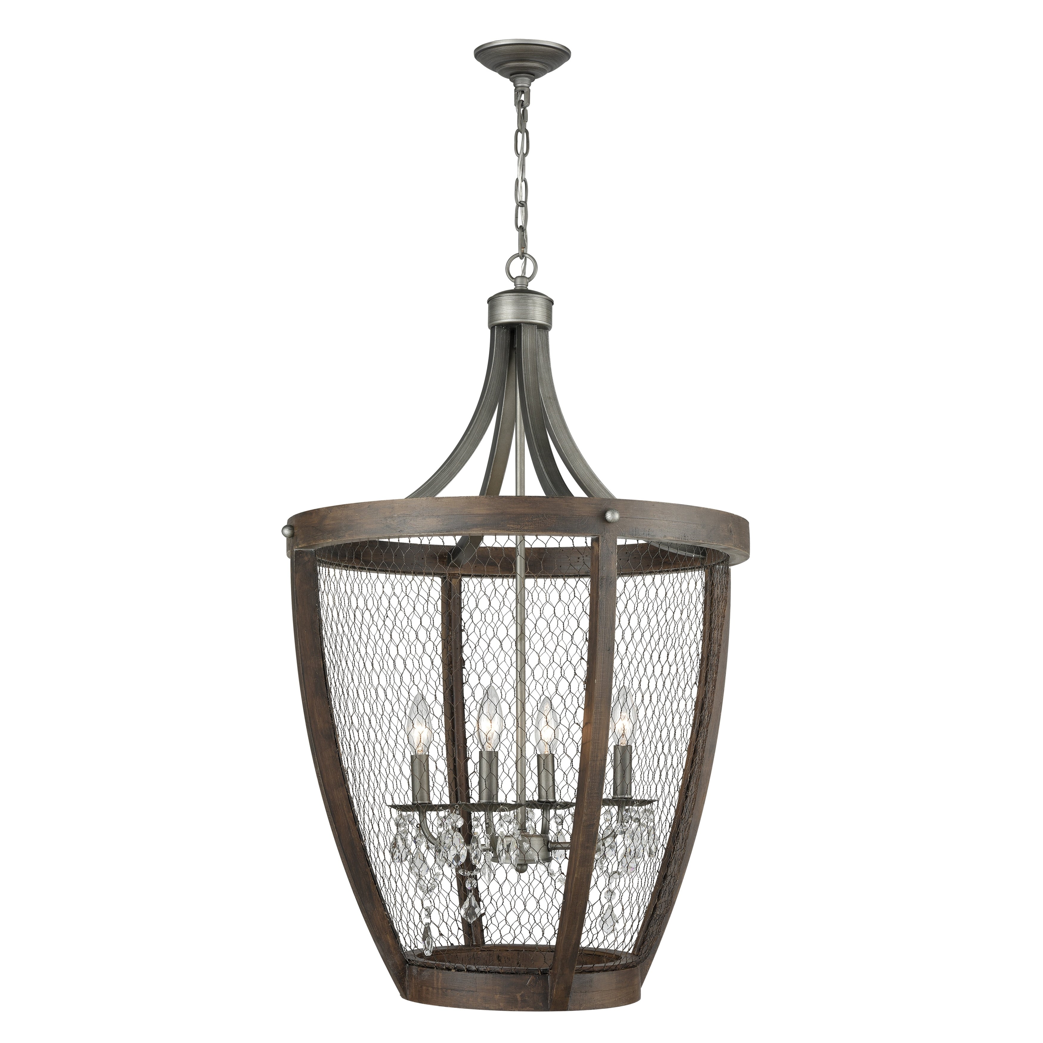 Renaissance 21 Inch Wide 5 Light Chandelier In Weathered Zinc