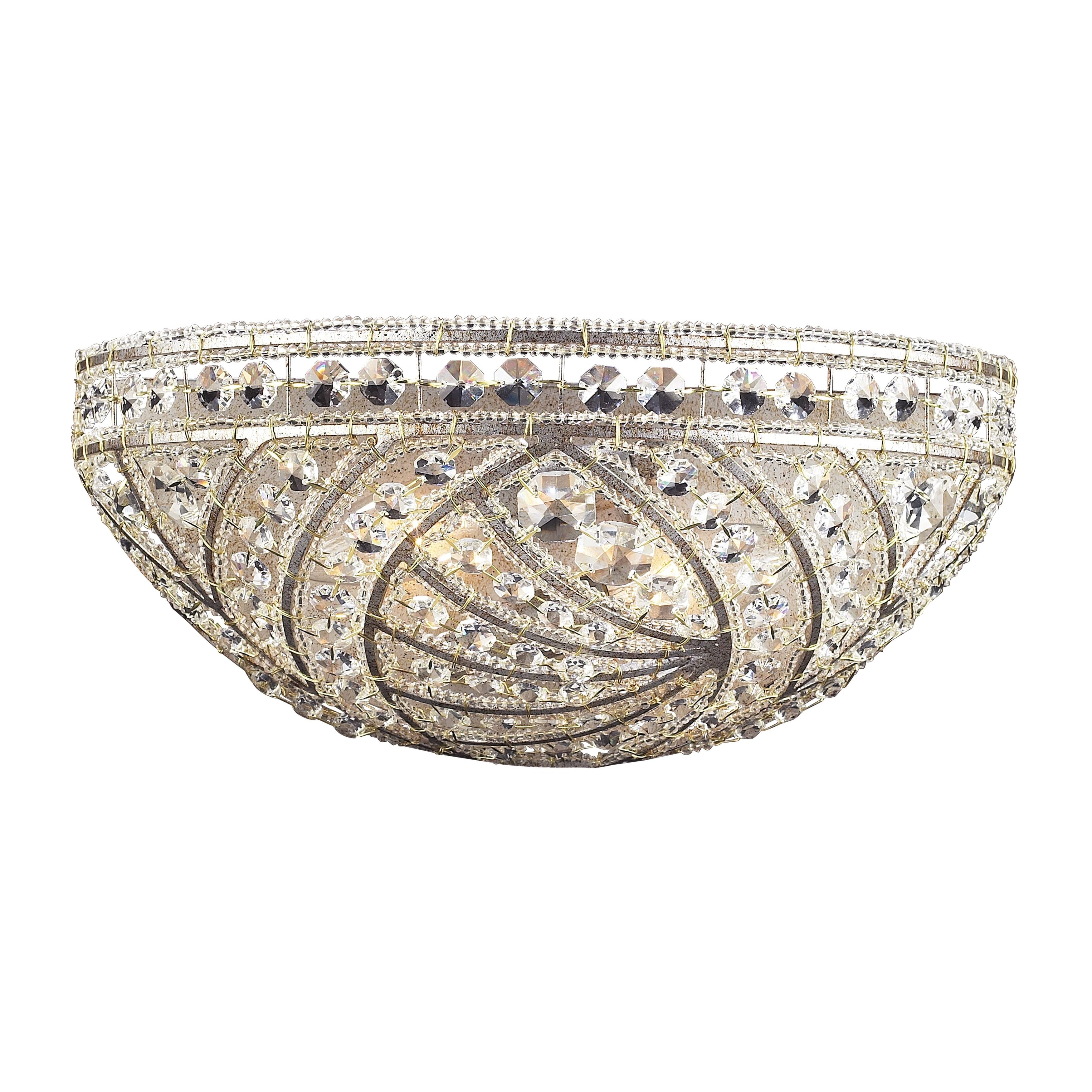 Renaissance 6 High 2 Light Sconce Sunset Silver 6 Inch Tall
