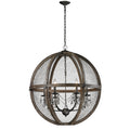 Renaissance Invention 30 Inch Wide 6 Light Chandelier In Weathered Zinc