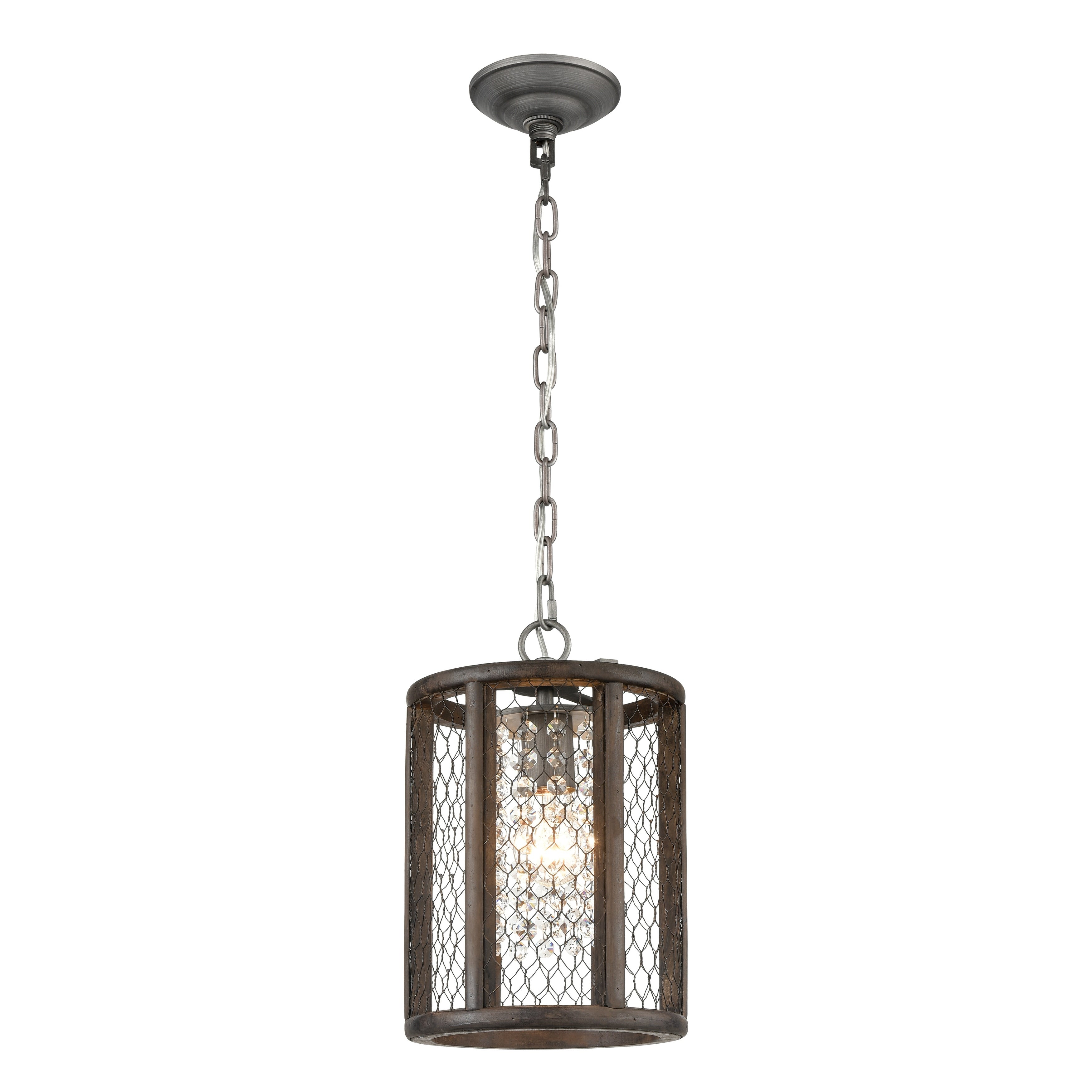 Renaissance Invention 8 Inch Wide 1 Light Mini Pendant In Weathered Zinc 8In W X 8In D X 12In H