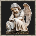 Renaissance Pensive Angel By Marika Barsrsind Framed Mounted Canvas Wall Art Print