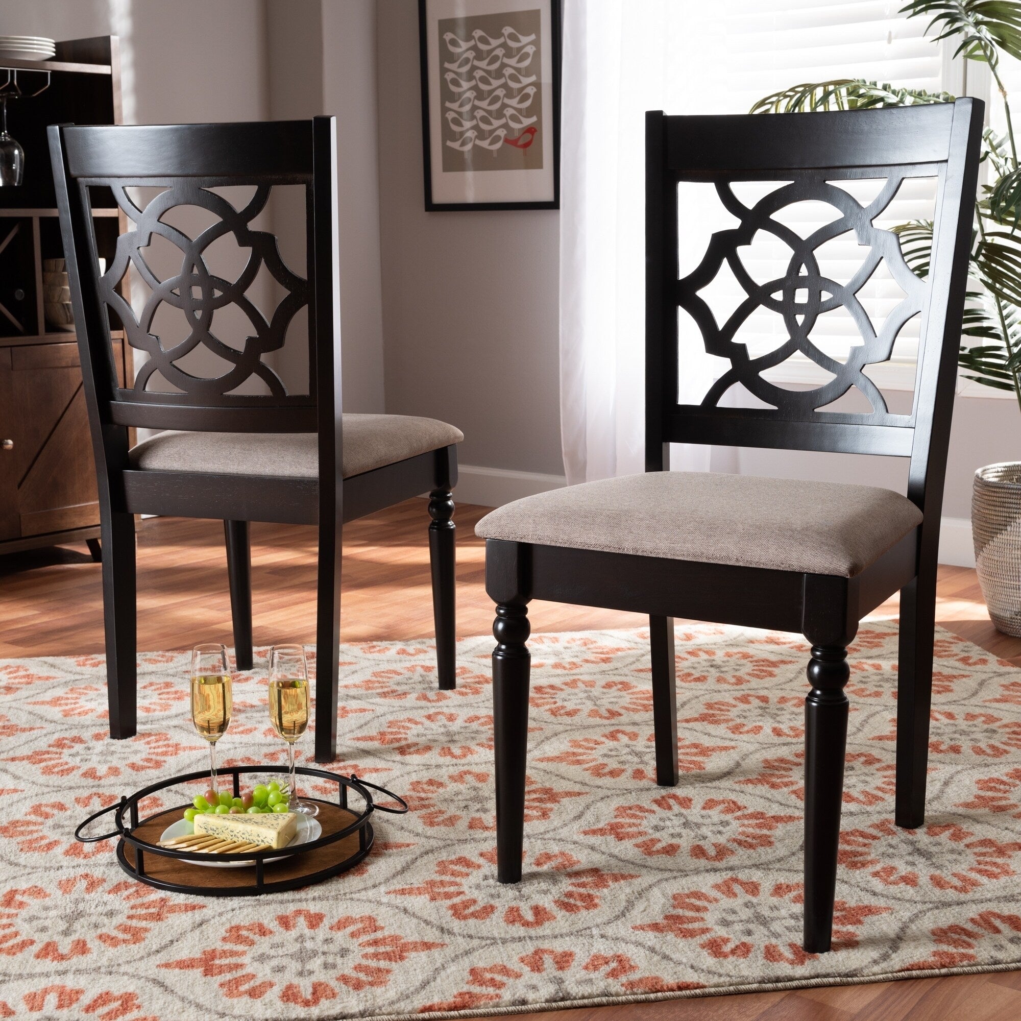 Copper Grove Venilale Cushioned Armless Dining Chairs Set Of 2