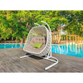 Renava San Juan Outdoor White Grey Hanging Chair