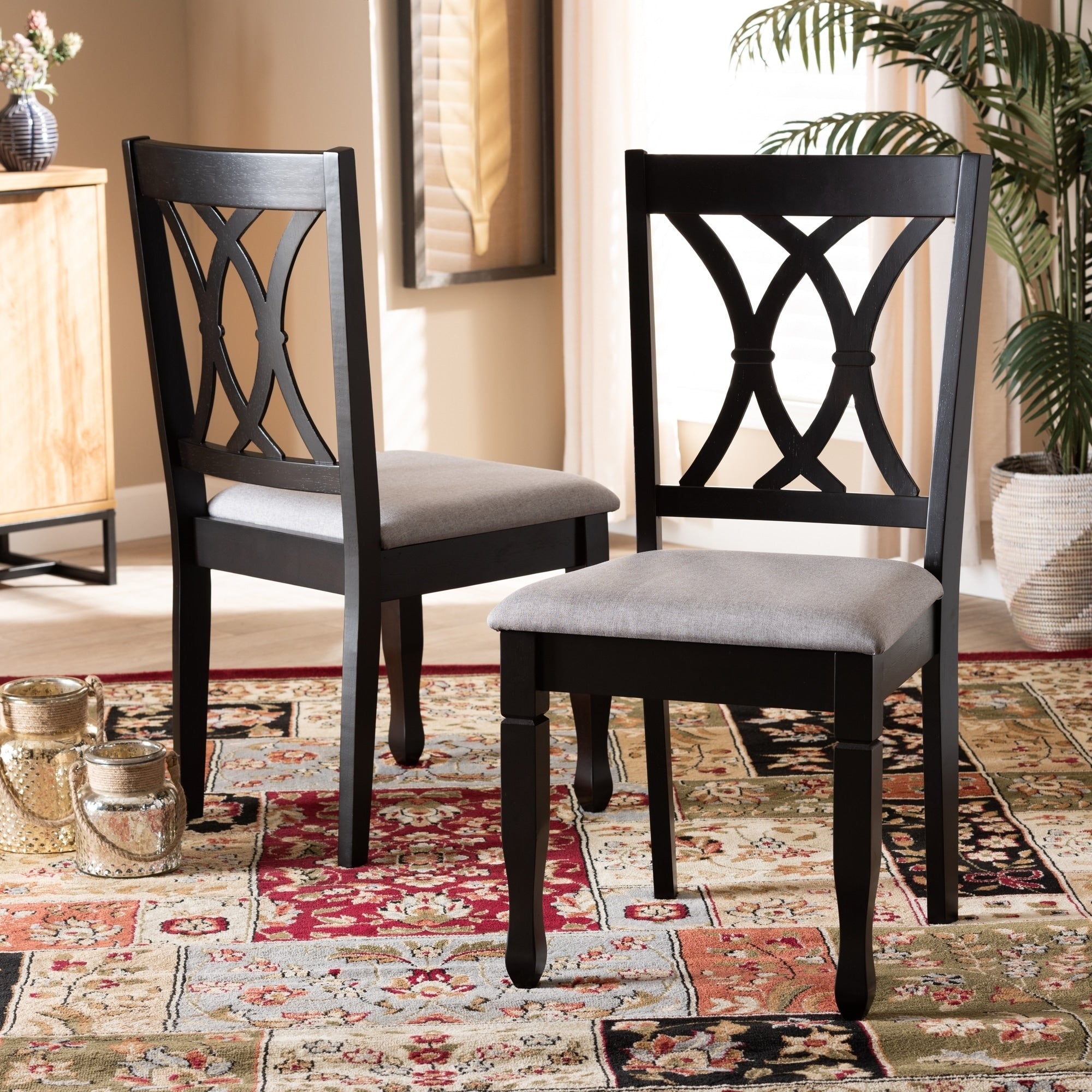 Reneau Modern And Contemporary Upholstered 2 Piece Dining Chair Set