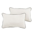 Renfro Sunbrella Canvas Charcoal Indoor Outdoor 13 X 20 Inch Corded Pillow Set