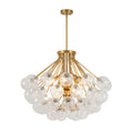Rennnsan 15 Light Modern Tiered Sputnik Gold Chandelier Large Pendant With Twisted Glass Globes And Gold Finish