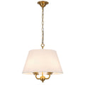 Rennnsan 4 8 Light Farmhouse Drum Fabric Chandelier Modern Pendant Light For Dining Room