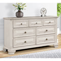 Renova Distressed Parchment 7 Drawer Dresser